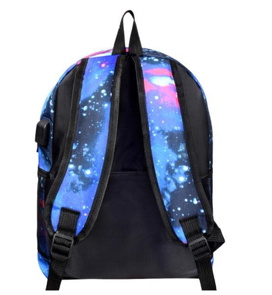 Fortnite Backpack - Waterproof School Bag with USB and Headphone Jack Blue