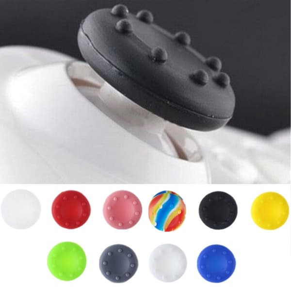2 stk. til PS3 PS4 XBOX 360 gummi silikone hætte analog controller silikone hætte dæksel thumb stick greb joystick hætter tilbehør Clear