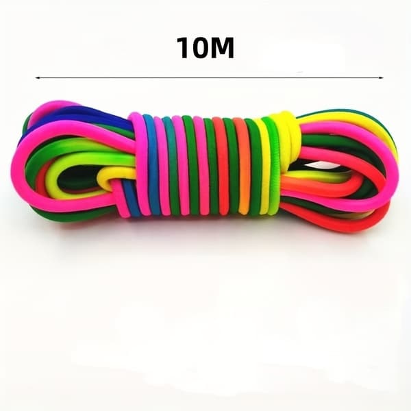 Hopprep för barn - Slitstarkt gummiband hopprep för träning och träning - Nylonleksakspresent 10M