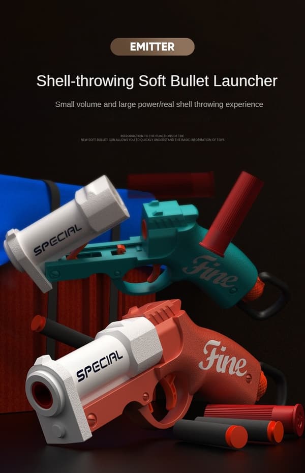 Mini S686 Foam Bullet Blaster Legetøjspistol til udendørs leg - Soft Bullet Launcher til børn Mini S686 blue