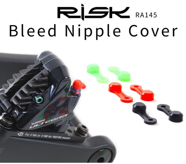RISK Kiselgel MTB Cykel Luftningsnippel Dammkåpa Set För XT Oljeskivbromsklämma 4pcs-Black