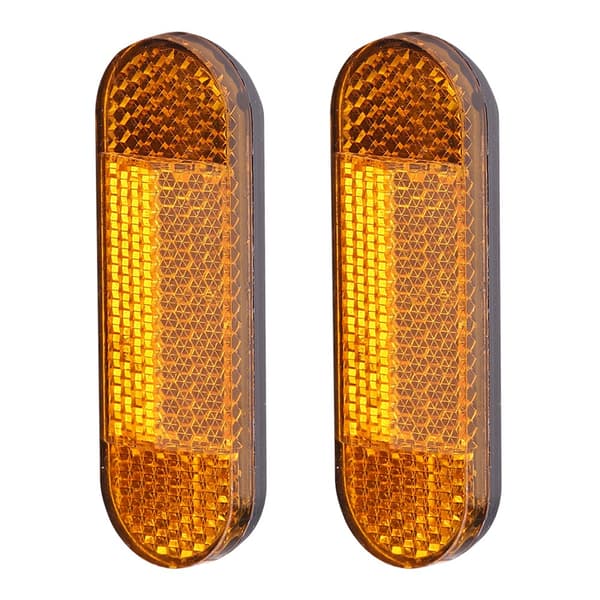 ABS frontsikkerhedsreflektor til M365 Pro 2 elektrisk løbehjul natadvarselslys 2pcs