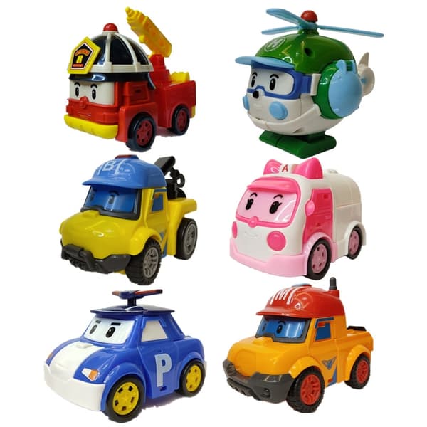 Korea Polis Robocar Amber Roy Haley Action Figur - Transformerende robotlegetøj til børn 03 Nobox