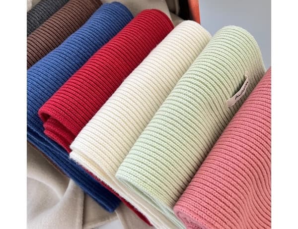 Vinterstickad mössa, halsduk och handskar för kvinnor - Vindtät enfärgad modeaccessoar Green Size One Size