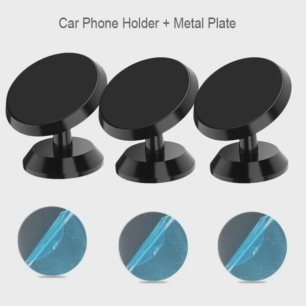 Magnetisk bilhållare universal stativ för iPhone Xiaomi Huawei Samsung instrumentbräda Black-Fixed