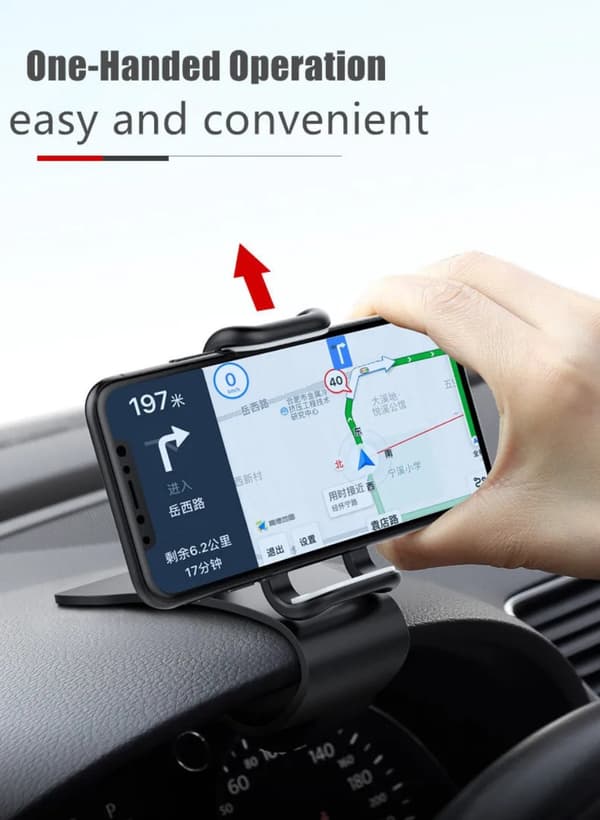 Universal Biltelefonholder Dashboardmontering 360° Drejelig GPS-beslag til iPhone Xiaomi 1 Pcs
