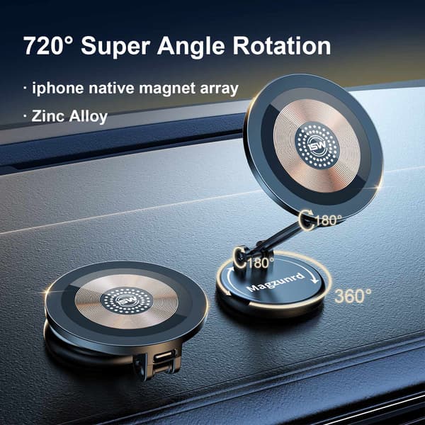 Magnetisk trådløs bilholderoplader til iPhone 15 14 Samsung Xiaomi Magsafe Wireless Charge