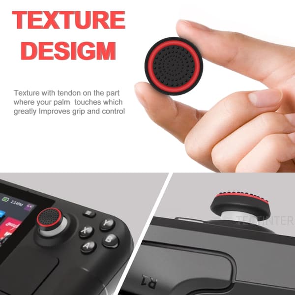 4 stk. silikone analoge thumbstick-grebsdæksler til PS5/PS4/PS3 controllerhætter til Steam Deck/Xbox One/Xbox 360 gamepad-tilbehør Black White
