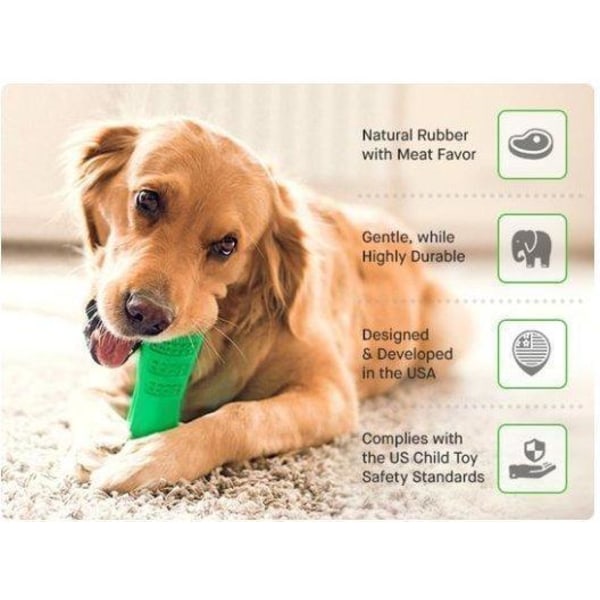 Doggystick - älykäs hammasharja koirille - vihreä