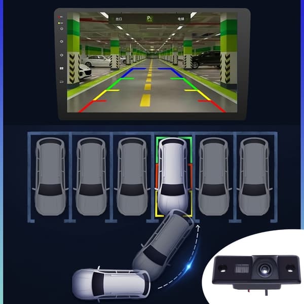 Specialskyltbelysning backkamera med tydlig sikt, design, passar för VW/Skoda, fordonssäkerhetskamera black