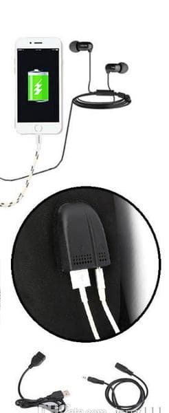 Fortnite backpack Night-lighting School bag with USB and headphone socket Black