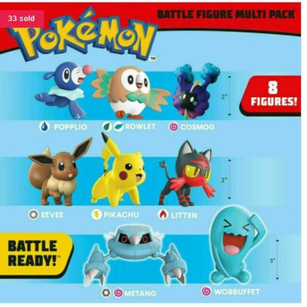 8-pack Pokémon, Pokemon Battle figurer Leksaker