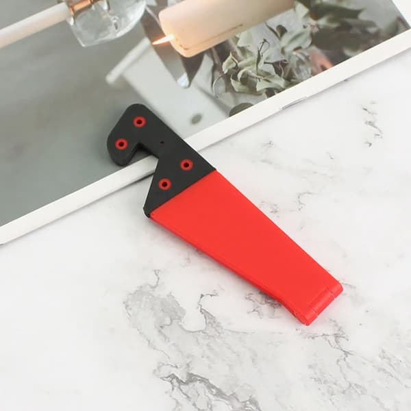 V-formet universel mobiltelefon- og tablet-foldbar justerbar stativholder til pc, iPad og e-læser Red