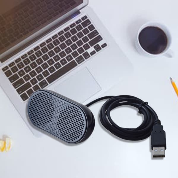 USB-computerhøjttalere til gaming, subwoofer med mikrofon, støjreducerende stereolyd til stationær bærbar computer