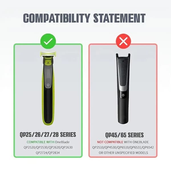 3-pack rakblad kompatibel med Philips Oneblade Ersättningsblad T blade