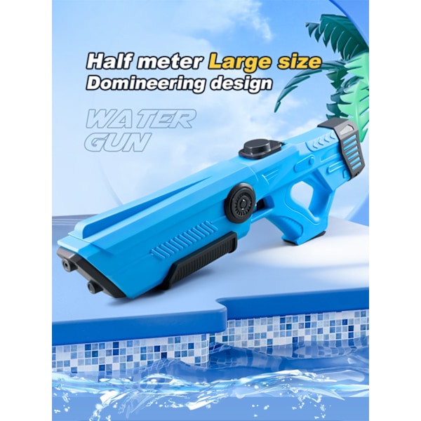 Elektrisk automatisk vandpistol til børn og voksne - Strand- og sommerleg blue