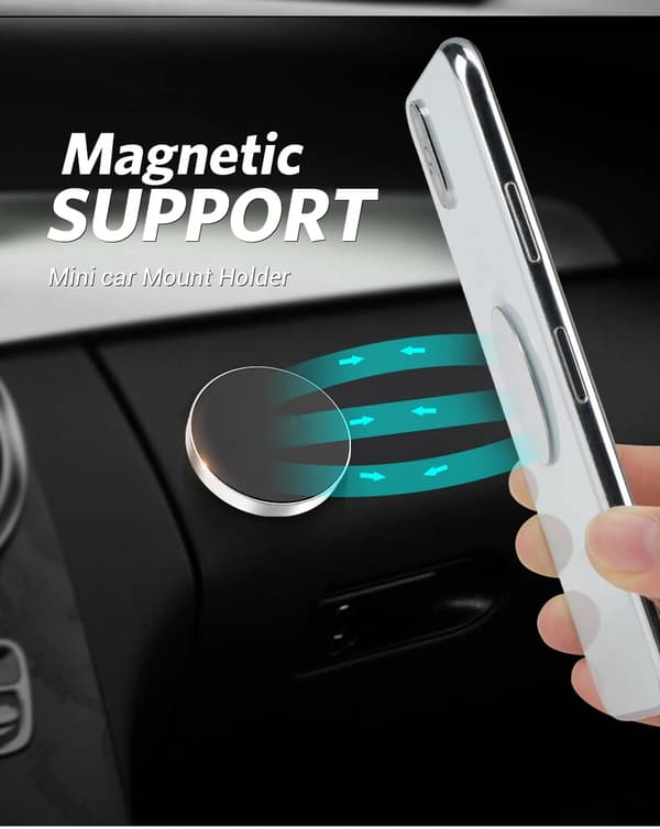Magnetisk bilhållare universal stativ för iPhone Xiaomi Huawei Samsung instrumentbräda 2Pcs Black