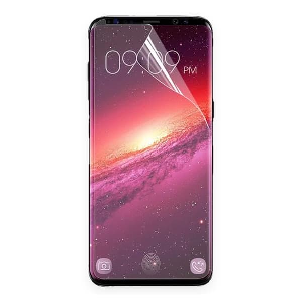 Skärmskydd Galaxy S9, PET plast med böjda kanter