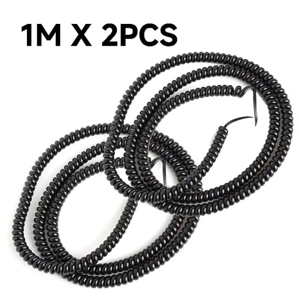 1M TPU Spiral Kabelopruller til Xiaomi M365 Ninebot Dualtron Kugoo Zero Løbehjul 2PCS Black