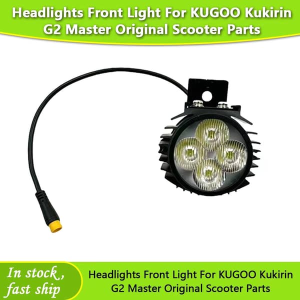 KUGOO Kukirin G2 Master Scooter Framstrålkastarenhet Elscooterlampa 1pc