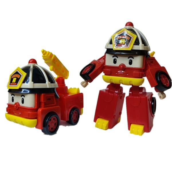 Korea Polis Robocar Amber Roy Haley Action Figur - Transformerende robotlegetøj til børn 02 Nobox