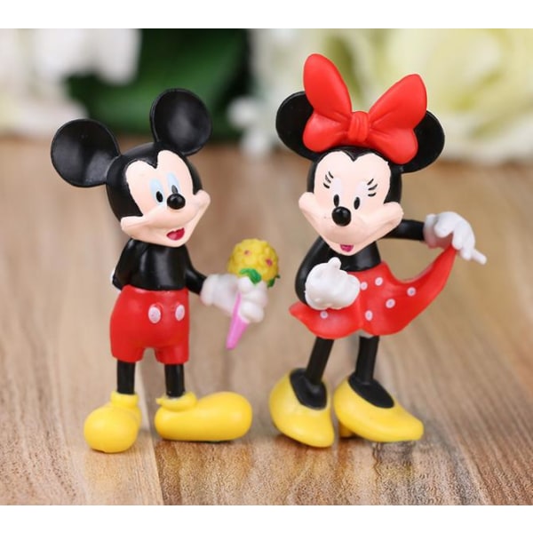 6-Pak Disney mini-dukker Mickey Mouse Anders And-julegaver