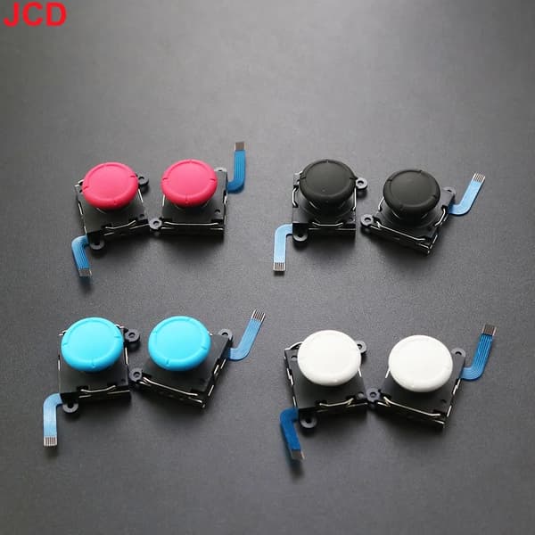 Original Ny 1 Stk Blå Sort Rød Farve Joycon Joystick Til Nintendo Switch/NS Lite/OLED Controller 3D Joystick Venstre og Højre A black Bundle For 2 pieces