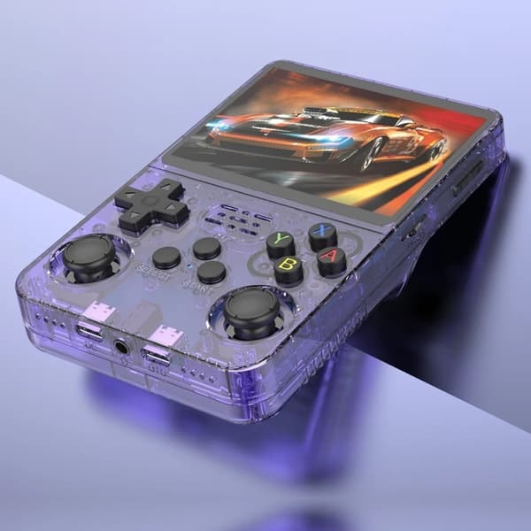 Open Source R36S Retro Handheld Video Game Console Linux System 3,5-tums IPS-skärm Mini Portable White 64g