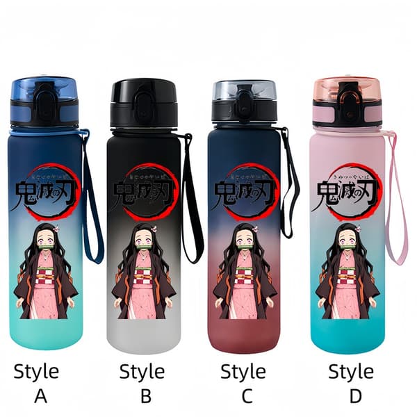 Demon Slayer Tanjirou Nezuko 650 ml vattenflaska - Bärbar tecknad kopp för barn utomhusbruk gm4 Style C