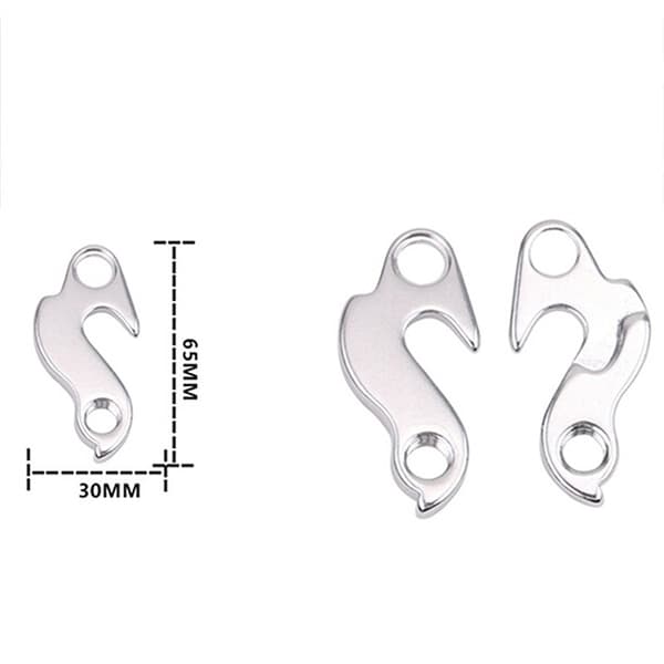 Universal gearophæng i rustfrit stål til mountainbike- og racercykelstel 6.3x3cm