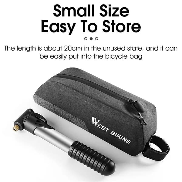 WEST BIKING Mini Cykelpump Handluftpump för Schrader Presta-ventil MTB Racercykel Black