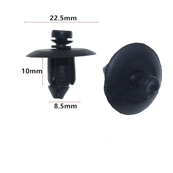 Dørklips til Chrysler 300C Sebring Compass - Plastikbeslag 10Pcs Black
