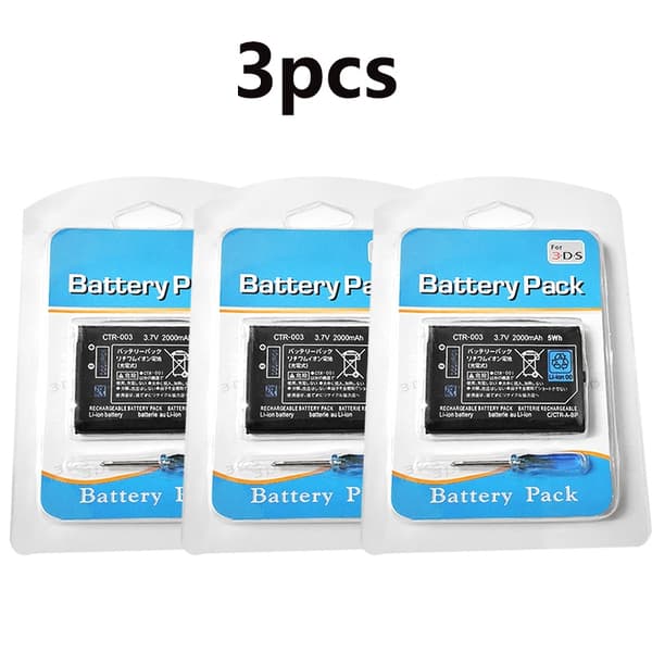 2000mAh CTR-003 til Nintendo 2DS 3DS NYT 2DS XL batteri CTR-003 til Nintendo 3DS N3DS gamepad-controller Ny 3DS 3DS 3pcs