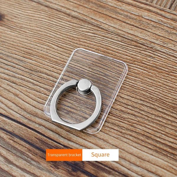 Universell magnetisk telefonhållare ringstativ kompatibel med iPhone Samsung transparent Bear