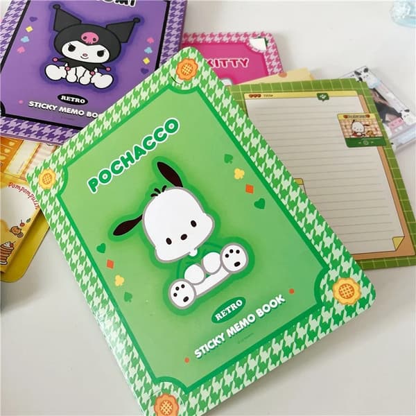 Kawaii Cartoon Hello Kitty Paste Sticky Note Mymelody Cinnamoroll Söt Kuromi Notebook Student School Office Paper HelloKitty