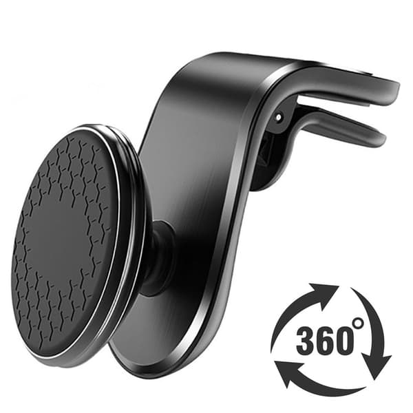 Magnetisk bilholder med luftventil, rotationsmontering til Xiaomi Redmi Huawei Samsung GPS Black