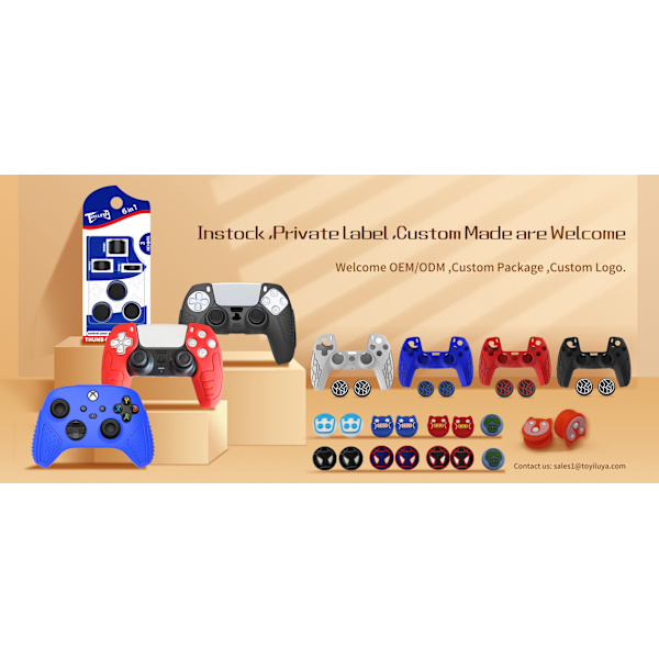 2 stk. til PS3 PS4 XBOX 360 gummi silikone hætte analog controller silikone hætte dæksel thumb stick greb joystick hætter tilbehør black