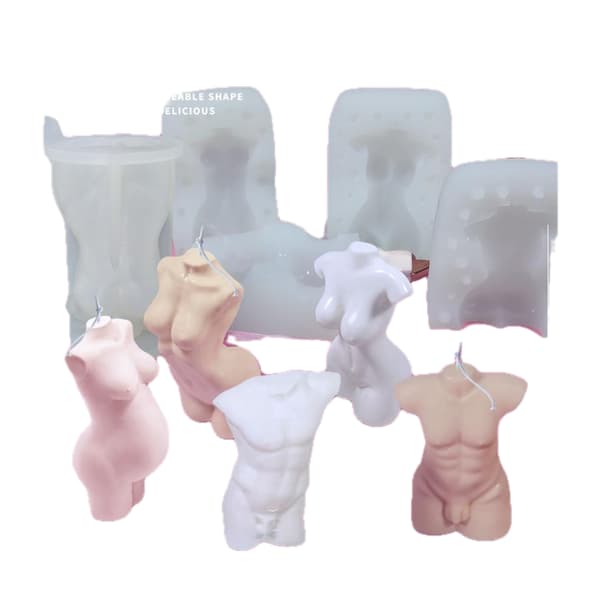 staty Människokropp Silikonform mold Stearinljus Plaster Candle