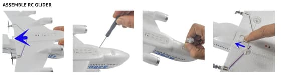 A380 Flygplan Airbus RC Flygplan Skumleksaker 2.4G Glide Fastvingade RTF Flygplan Utomhusleksaker Drönare Modell Lätt Flygande Barnpresent 2CH Blue