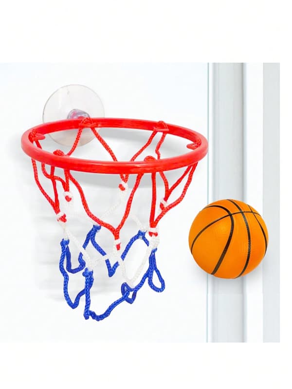 Minibasketballsæt til børn med massiv gummibold til bordskydespil Yellow