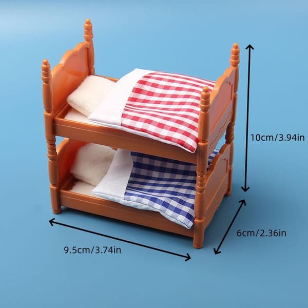 Mini lekstuga för barn - Roliga simulerade lekstuga prydnader för kreativ lek Dining table suit