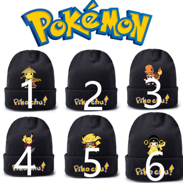 Pichachu Pokemon Hatte Cap Bobble Hat, hat til børn Model 2