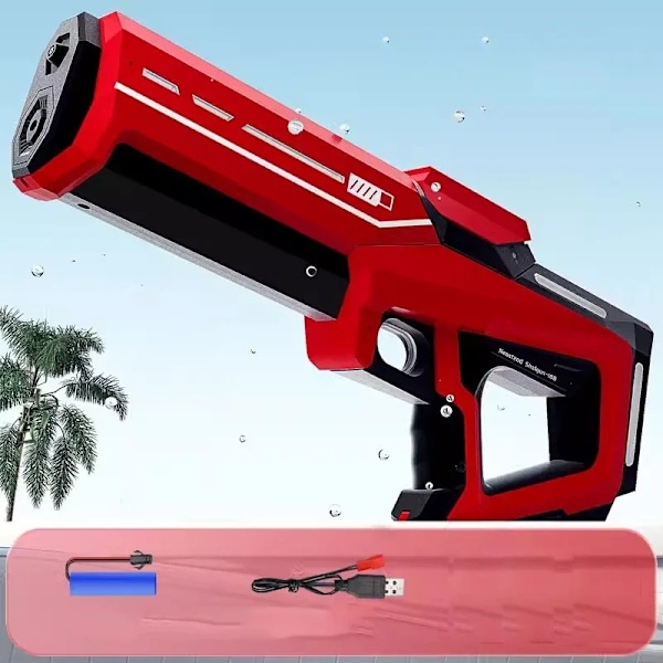 Sähköinen automaattinen vesipistooli lapsille ja aikuisille - Ranta- ja kesäleikkiä Red