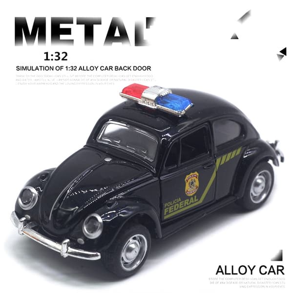 1:32 Beetle legeringsbil støbt metal klassisk legetøjsmodel med pull-back-funktion til børnegaver A931 Black With box