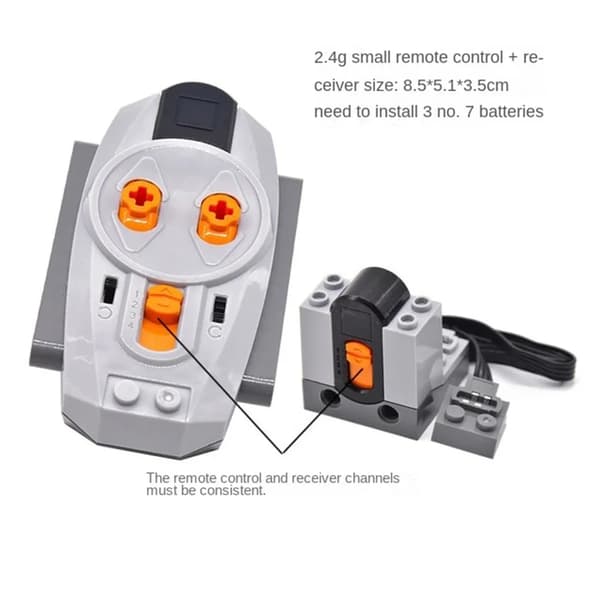 Tekniska MOC Power Funktioner Servo delar Train Buggy M Motor 8883 Modifierad IR Remote Power Group Set Lithium Battery Box 9686 IR Speed Set