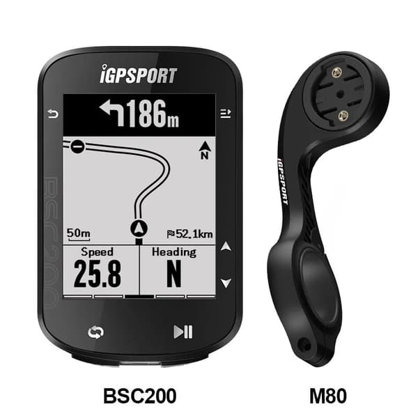 IGPSPORT BSC200 GPS Cykelcomputer Trådløs Speedometer Kilometertæller Navigation ANT+ Bluetooth 5.0 BSC200 with holder
