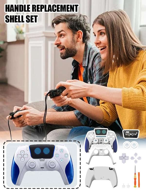 Til PS5 Space Robot spilcontroller udskiftningsskal, faldsikker, ridsefast og støvtæt til PS5 controllerskal Set 3