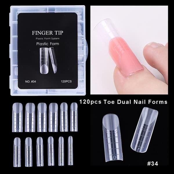 120/150 st Dual System Nagelforms Set för Akrylförlängning 34
