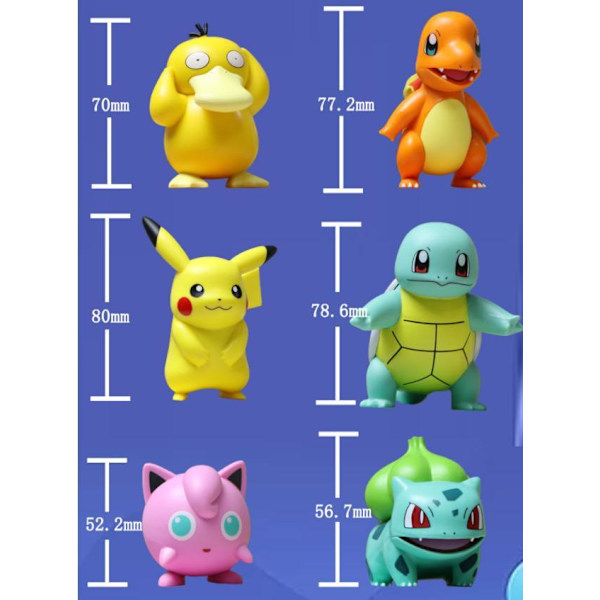 Original Pikachu Pokemon Figurer 8CM Ny Model Model 2