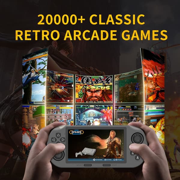 SF3000 Portable Mini Handheld Game Player 4,5-tums IPS-skärm Retro videospelskonsol Inbyggd 20000+ With 2pcs controller